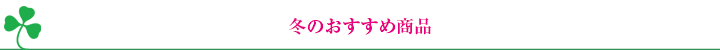 冬のおすすめ商品